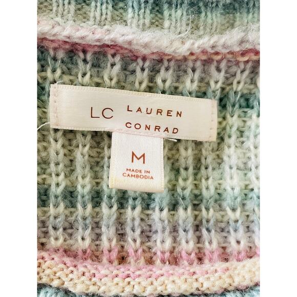 Pastel Striped Cable Knit Sweater - Picture 2 of 8